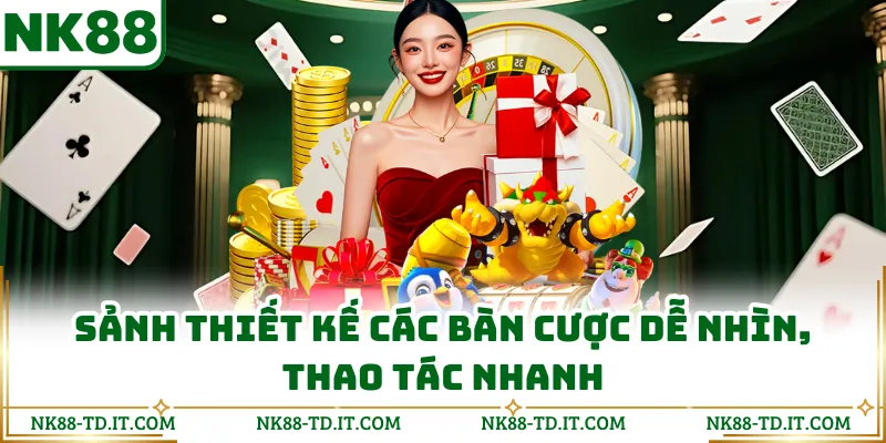Sảnh Thiết Kế Các Bàn Cược Dễ Nhìn, Thao Tác Nhanh